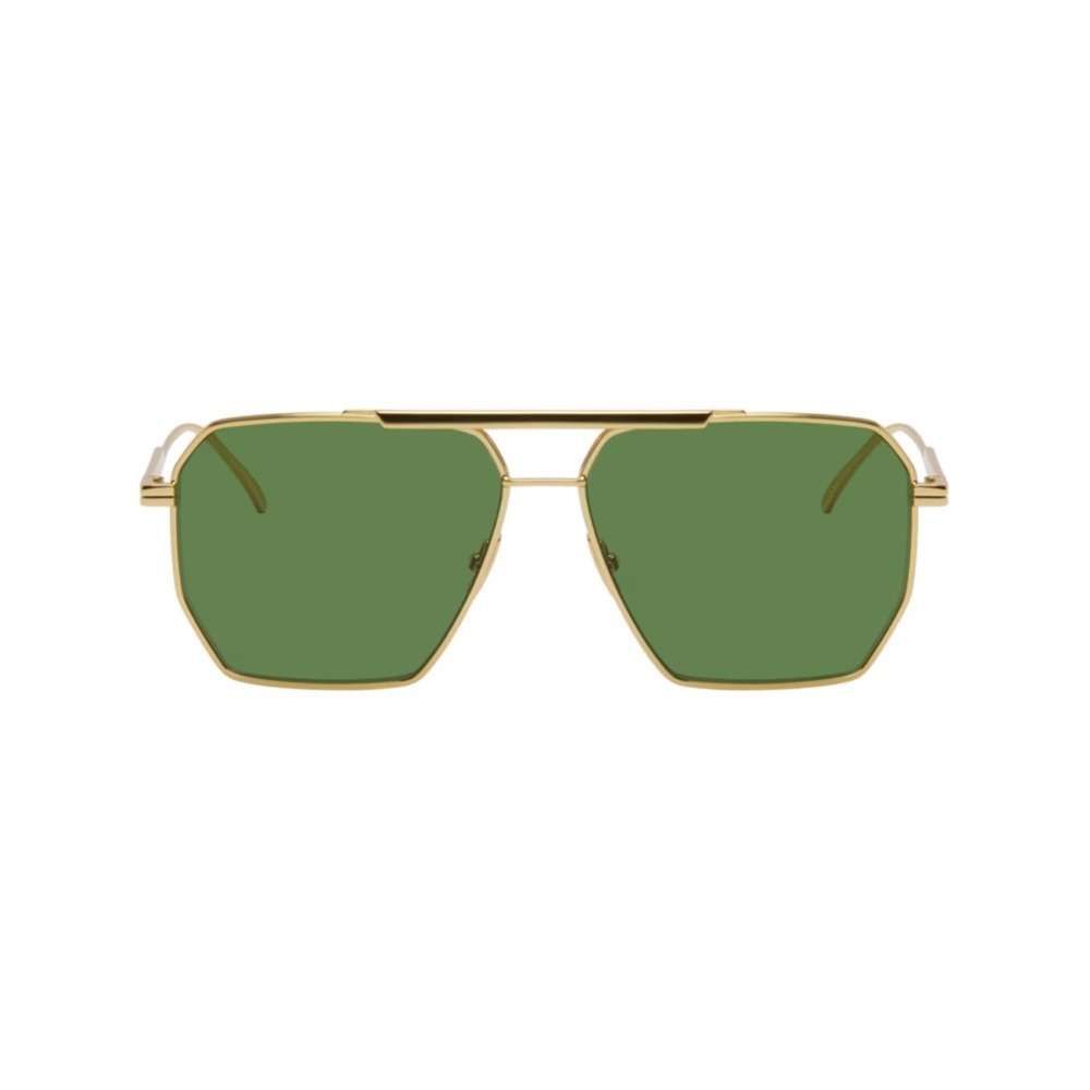 BOTTEGA VENETA Gold Navigator / Aviator Metal Sunglasses